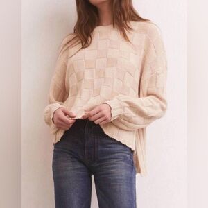 NWT Z Supply Foster Checker Novelty Knit Sweater size S